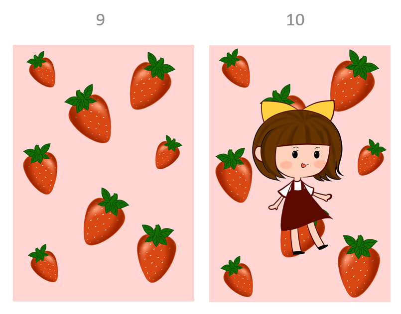 How to draw a cute wallpaper with strawberries - Image 10