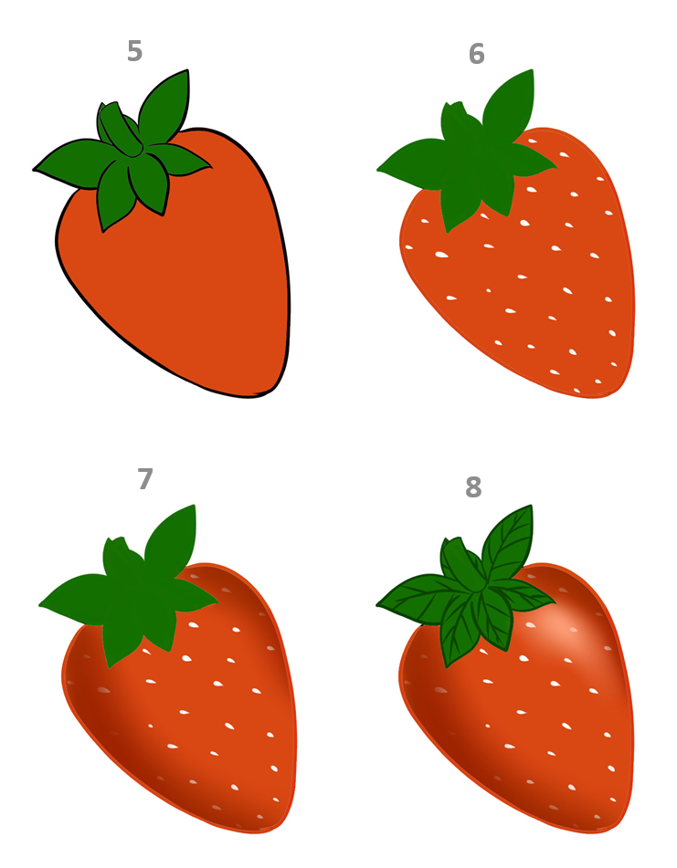 How to draw a cute wallpaper with strawberries - Image 6