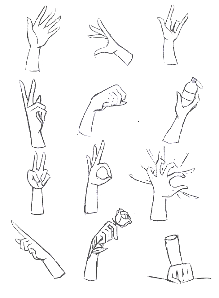 Easy drawing for beginners - How to draw hands 