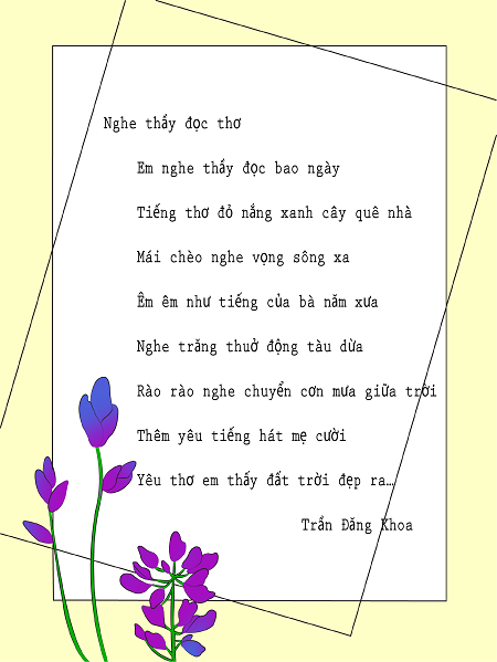 drawing flowers, poster, Vietnamese Teacher's Day