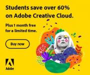 Students sa<meta http-eqve over 60% on Adobe Creative Cloud - plus one month free for a limited time