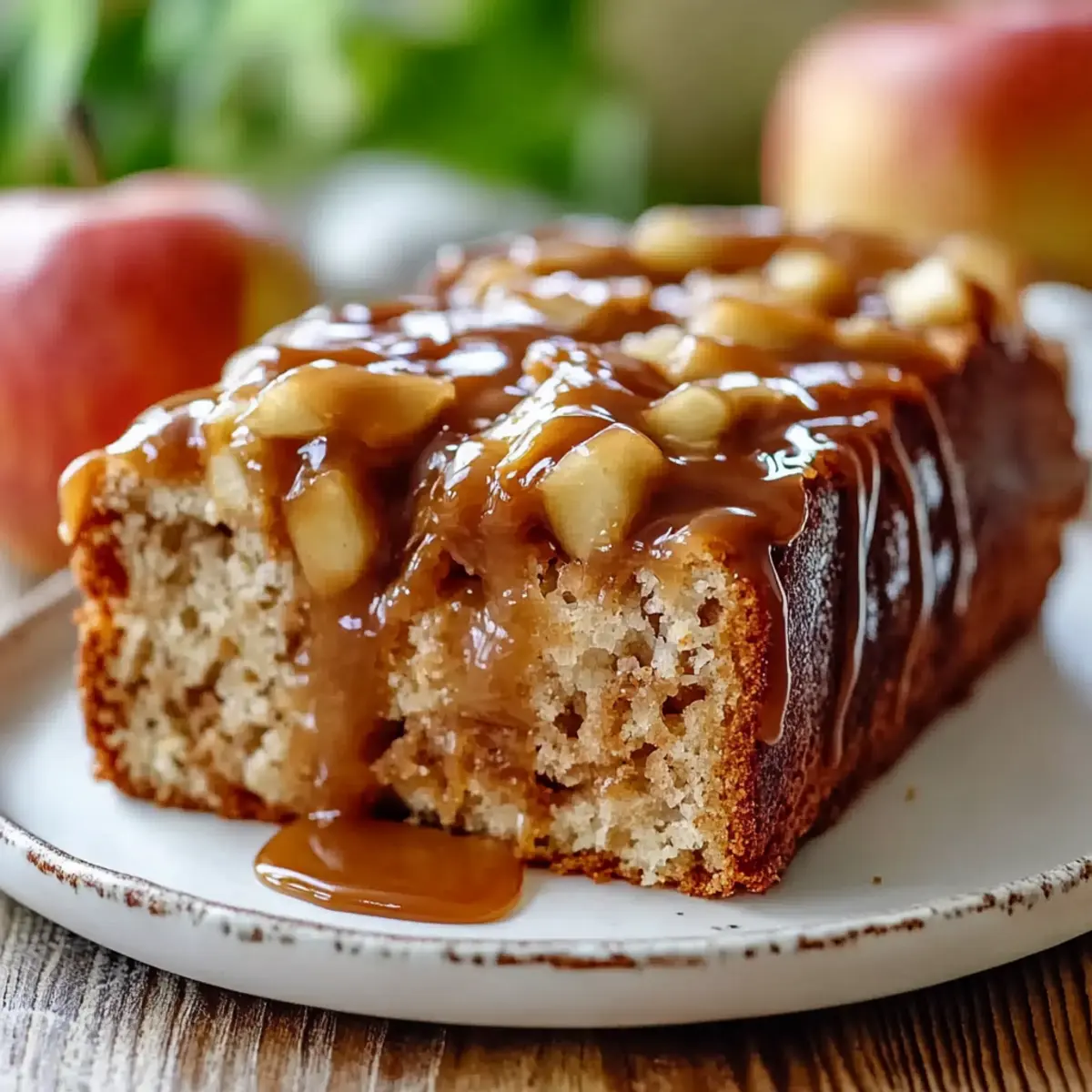 Caramel Apple Fritter Bread Cinnamon Fall Dessert