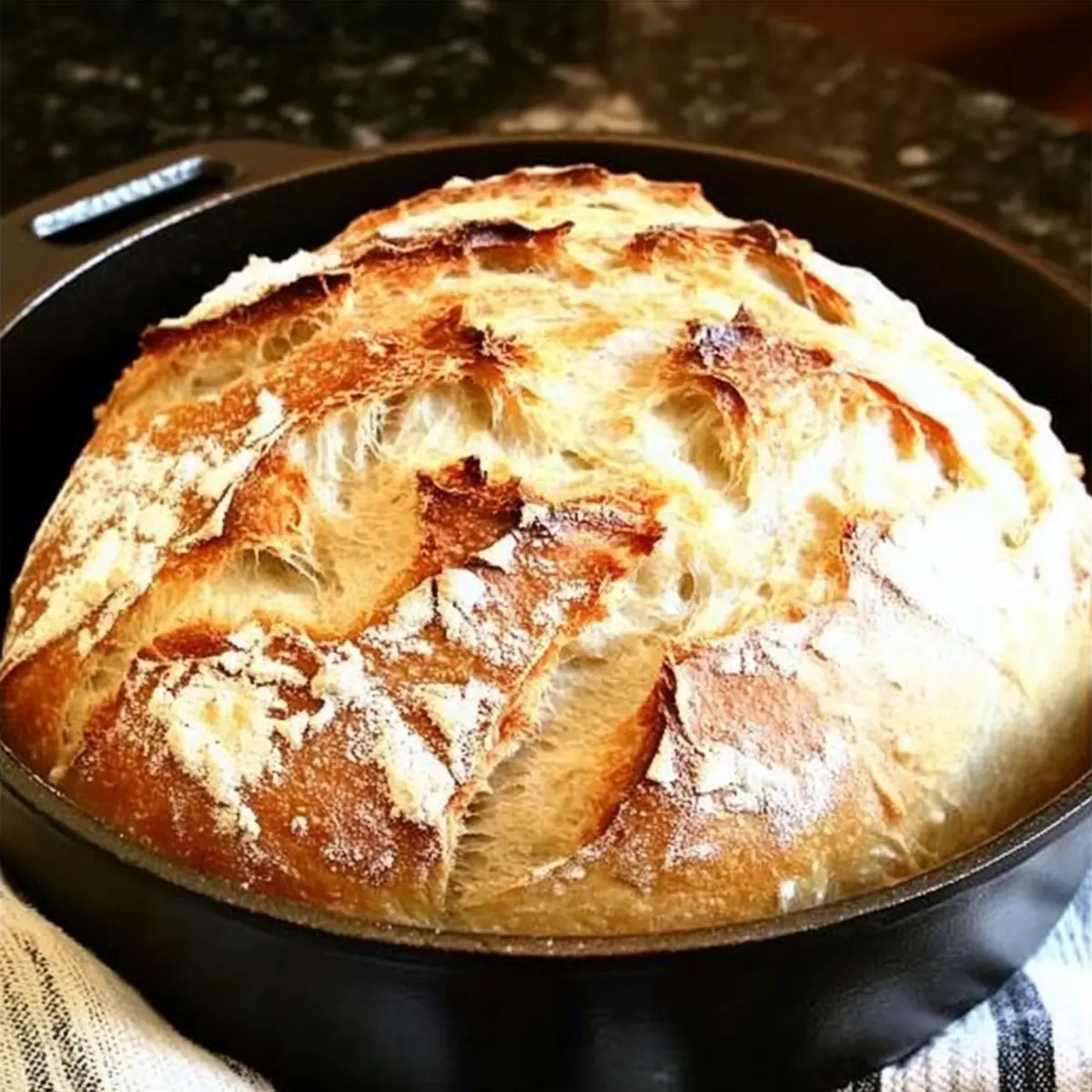 Easy, No-Knead Dutch Oven Crusty Bread