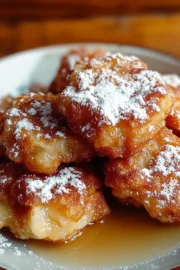 Baked Apple Fritters with Glaze