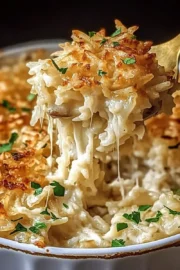 Cozy French Onion Chicken Rice Bake