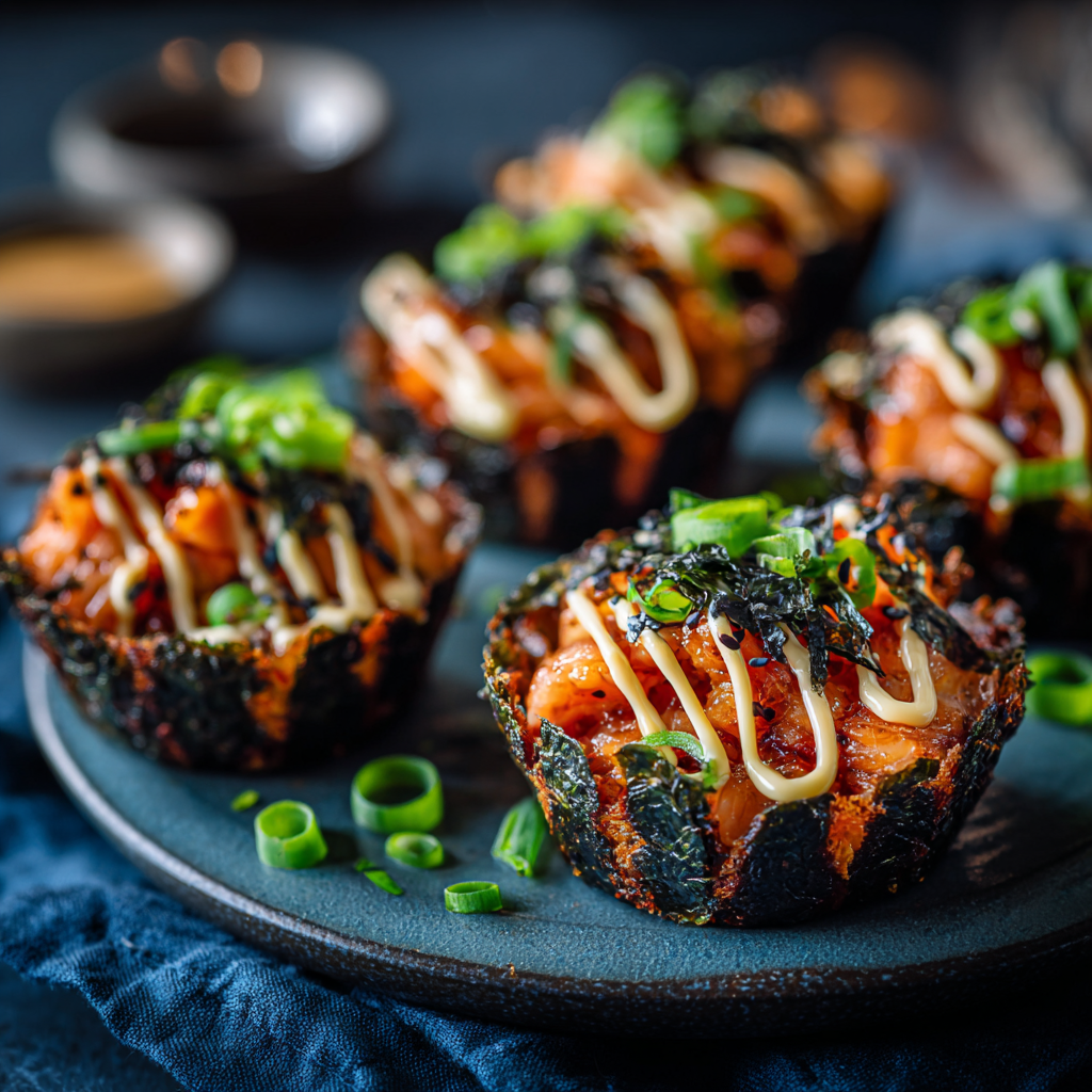 Easy Baked Salmon Sushi Cups (Viral Recipe) 1 u3929625643 Baked salmon sushi cups in muffin tin crispy nori 0932e16f e7b5 421e 94da 4d21e48ac910 3