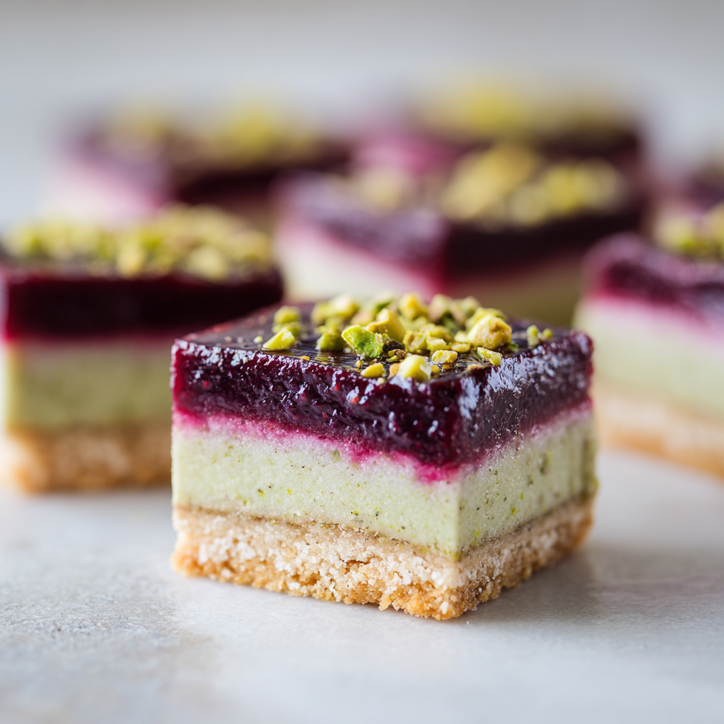 BEST RECIPE For Blackberry Pistachio Dream Bars: A Decadent Treat 2 u3929625643 Blackberry pistachio layered dessert bars vibrant bacf25db 75fd 4f3d 8472 e8aa7ed97e51 2