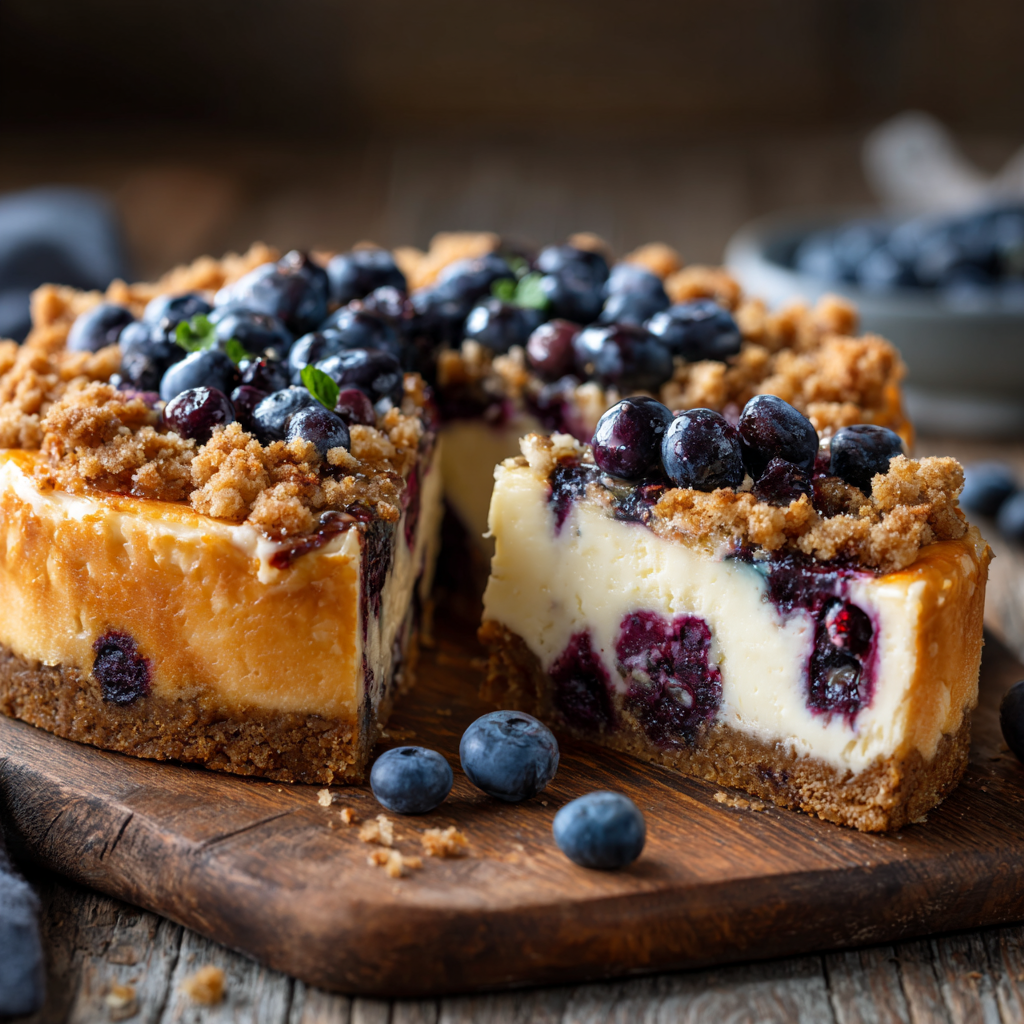 Blueberry Crumble Cheesecake – Creamy, Crunchy, and Irresistible 1 u3929625643 Blueberry Crumble Cheesecake creamy baked cheesec f4585da4 73f1 4d46 b131 5d889f138a86 0